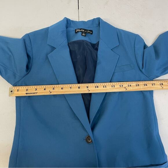 Elizabeth & James teal blue single breasted blazer women's size 0 - Picture 12 of 12